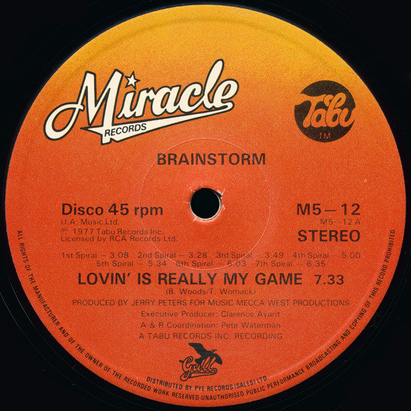 Brainstorm (5) : Lovin' Is Really My Game / Stormin' (12")