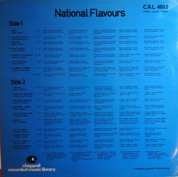 Kai Martin And His Sounds : National Flavours (LP)