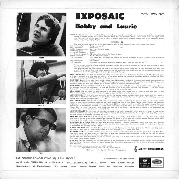 Bobby And Laurie : Exposaic (LP, Album, Mono)