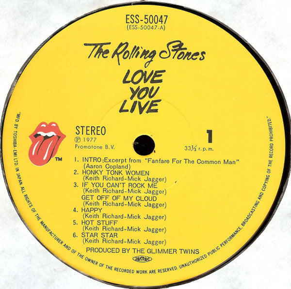 The Rolling Stones : Love You Live (2xLP, Album)