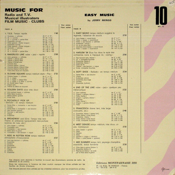 Jerry Mengo : Easy Music (LP)