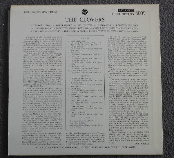 The Clovers : The Clovers (LP, Comp, Mono)
