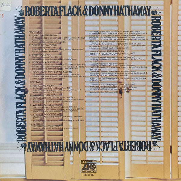 Roberta Flack & Donny Hathaway : Roberta Flack & Donny Hathaway (LP, Album)