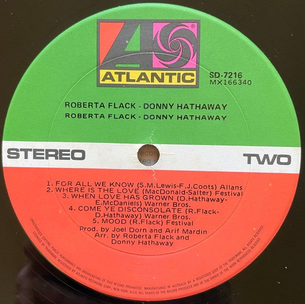 Roberta Flack & Donny Hathaway : Roberta Flack & Donny Hathaway (LP, Album)