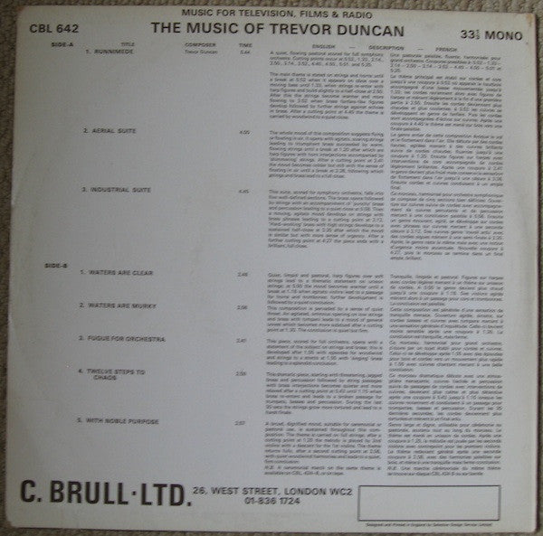 Trevor Duncan : The Music Of Trevor Duncan (LP, Mono)