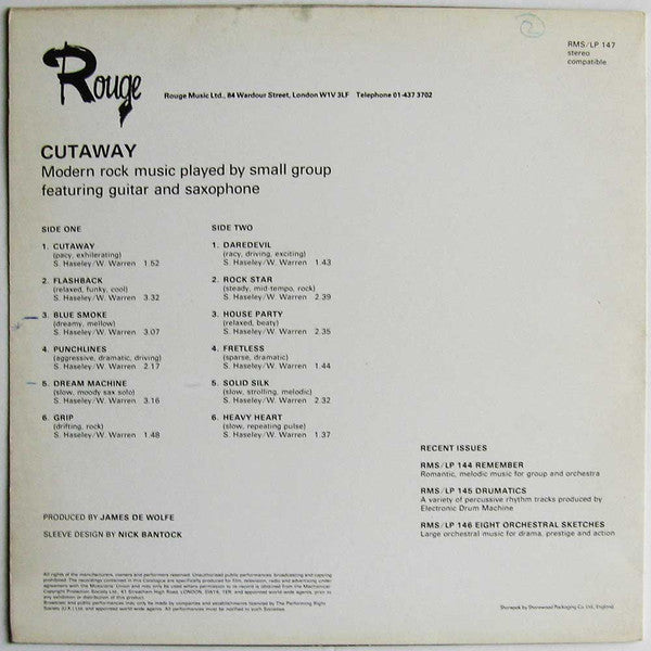 Simon Haseley / Walter Warren : Cutaway (LP)