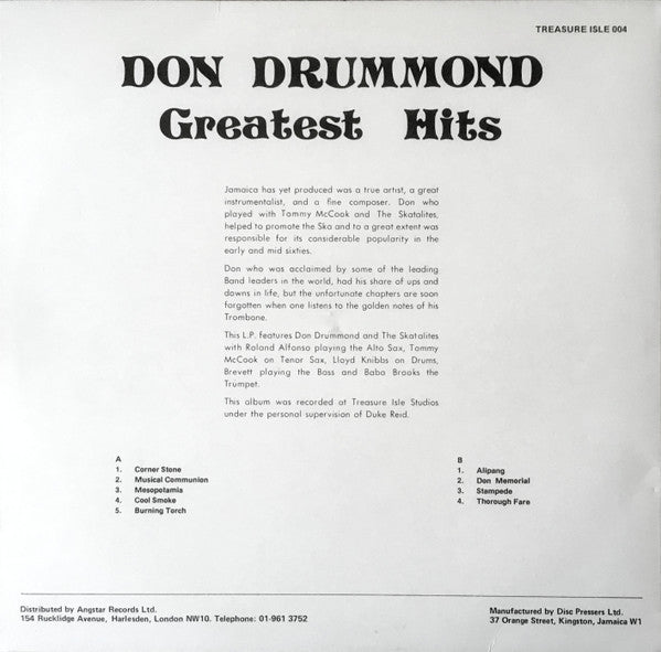 Don Drummond : Greatest Hits (LP, RE)