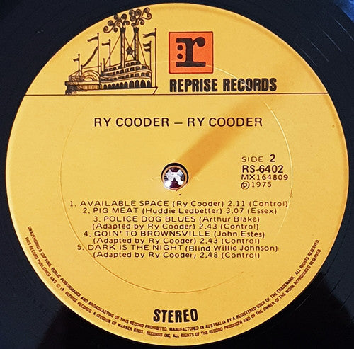 Ry Cooder : Ry Cooder (LP, Album)