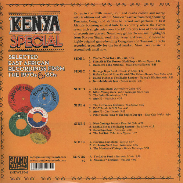 Various : Kenya Special (Selected East African Recordings From The 1970s & '80s) (3xLP + 7" + Album, Comp)