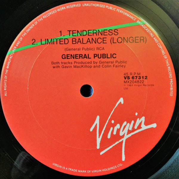 General Public : Tenderness (12")