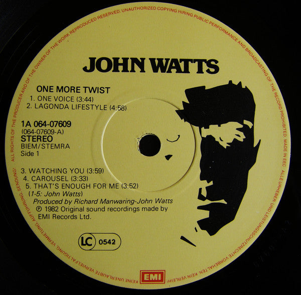 John Watts : One More Twist (LP, Album)