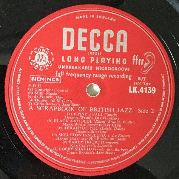 Various : Scrapbook Of British Jazz 1926 - 1956 (LP, Comp, Mono)