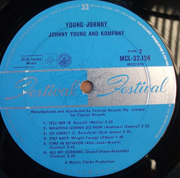 Johnny Young & Kompany : Young Johnny (LP, Album, Mono)
