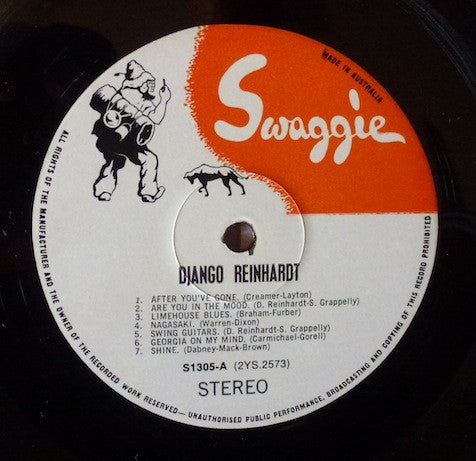 Django Reinhardt : Django Reinhardt The Quintette Of The Hot Club Of France Volume 1 (LP, Comp, RE)