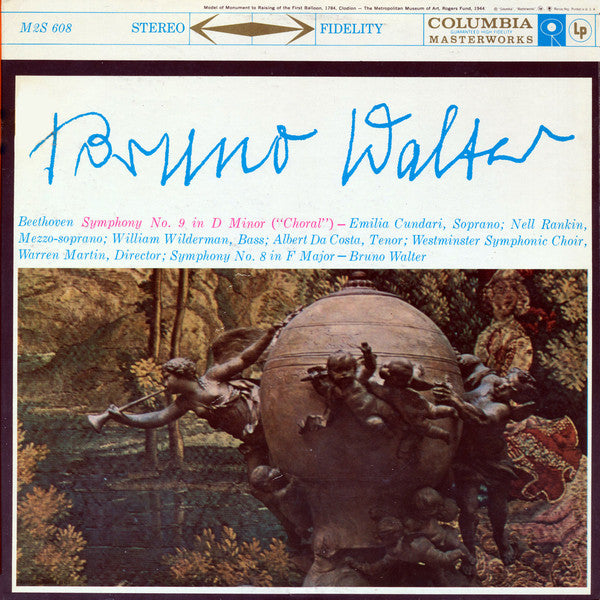 Bruno Walter, Ludwig van Beethoven : Symphony No. 9 In D Minor ("Choral") · Symphony No. 8 In F Major (2xLP, Album, Gat)