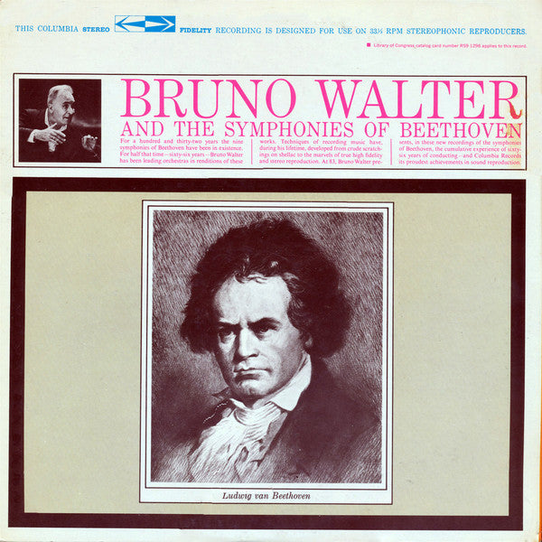 Bruno Walter, Ludwig van Beethoven : Symphony No. 9 In D Minor ("Choral") · Symphony No. 8 In F Major (2xLP, Album, Gat)