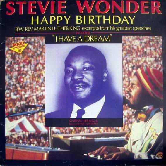 Stevie Wonder : Happy Birthday (12", Maxi, RE)