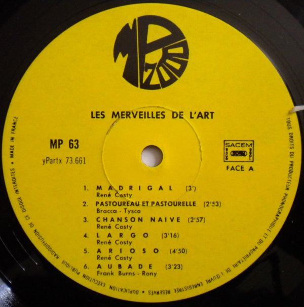 Rene Costy* : Les Merveilles De L'Art (LP)