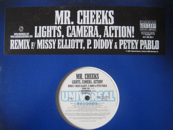 Mr. Cheeks feat. Missy Elliott, P. Diddy & Petey Pablo : Lights, Camera, Action! (Remix) (12", Promo)