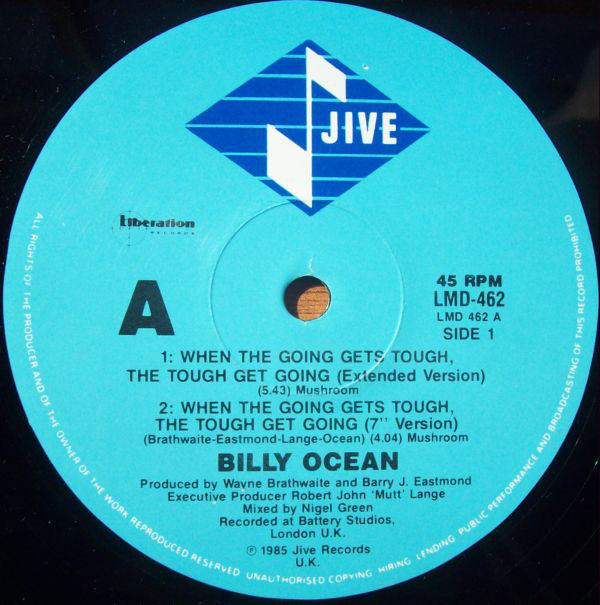 Billy Ocean : When The Going Gets Tough, The Tough Get Going (12")