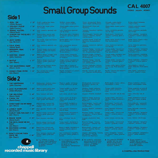 The Early Birds : Small Group Sounds (LP)