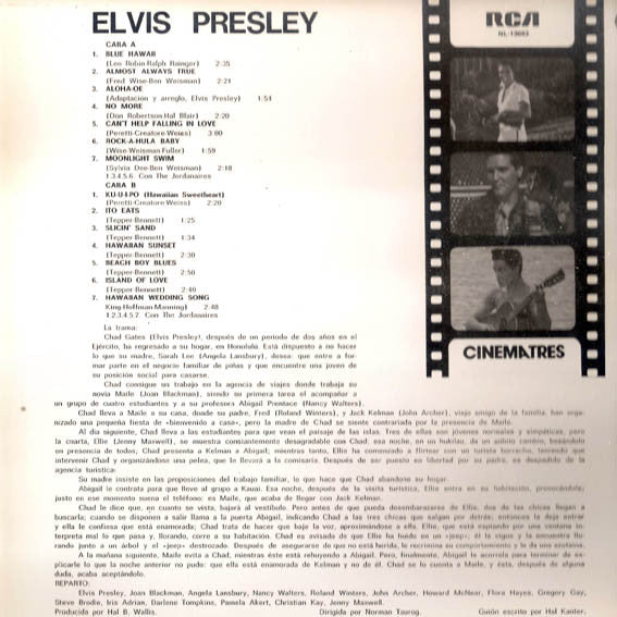 Elvis Presley : Banda Sonora Original De La Pelicula Amor En Hawai (LP, Album, RE)