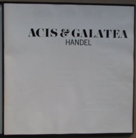 Georg Friedrich Händel : Acis & Galatea (2xLP + Box)