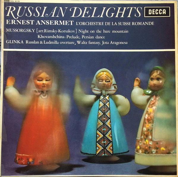 Ernest Ansermet, L'Orchestre De La Suisse Romande, Modest Mussorgsky, Mikhail Ivanovich Glinka : Russian Delights (LP, RP)