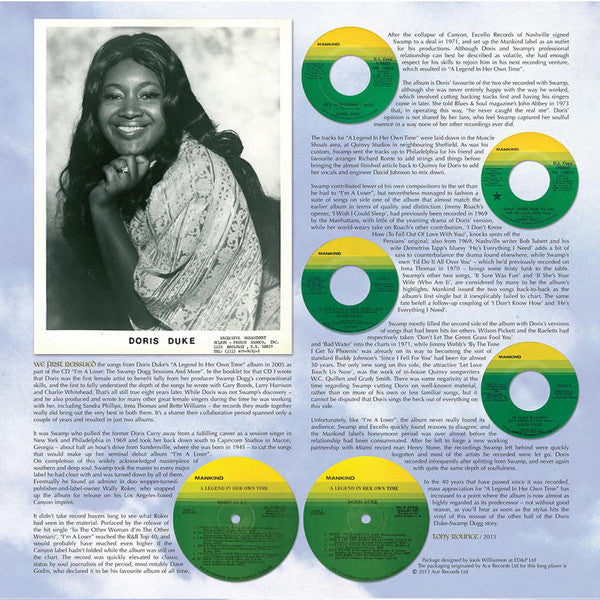 Doris Duke : A Legend In Her Own Time (LP, Album, RE, Yel)