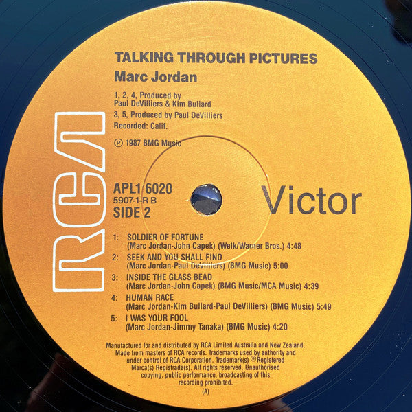 Marc Jordan : Talking Through Pictures (LP, Album)