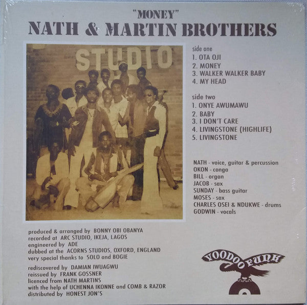 The Martins Brothers Dance Band : Money (LP, Album, RE)