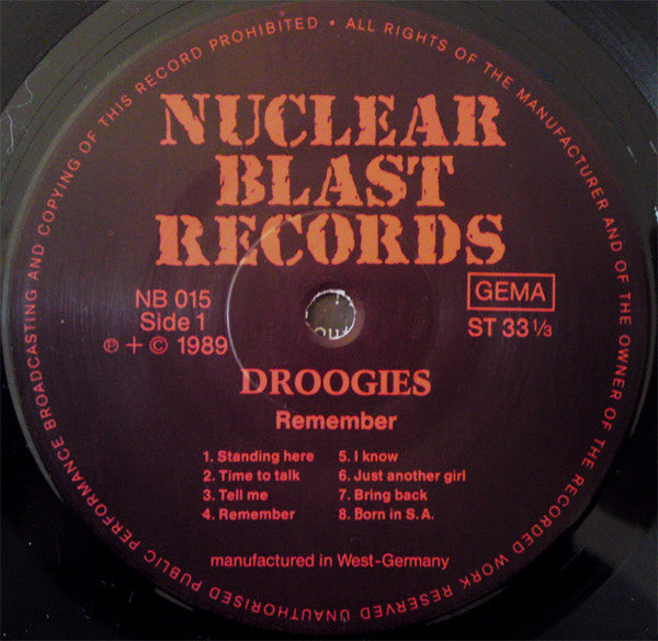 Droogies : Remember (LP, Album)