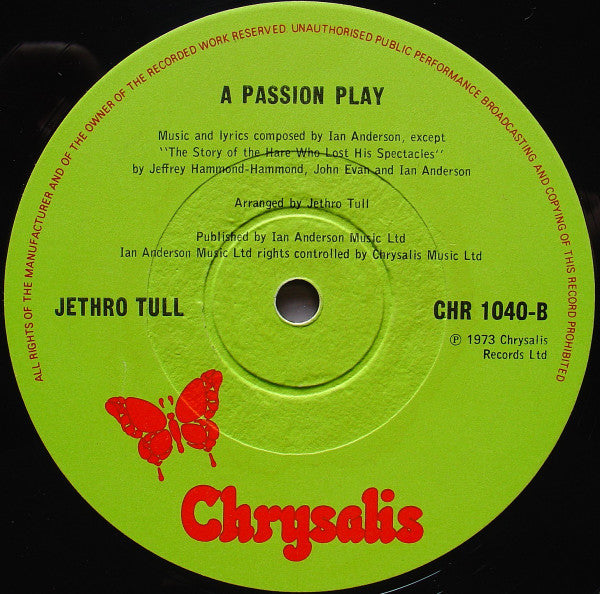 Jethro Tull : A Passion Play (LP, Album, RP, Gat)