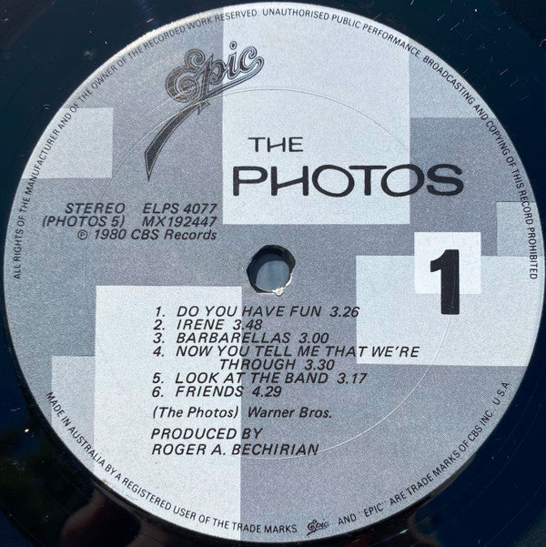 The Photos : The Photos (LP, Album)