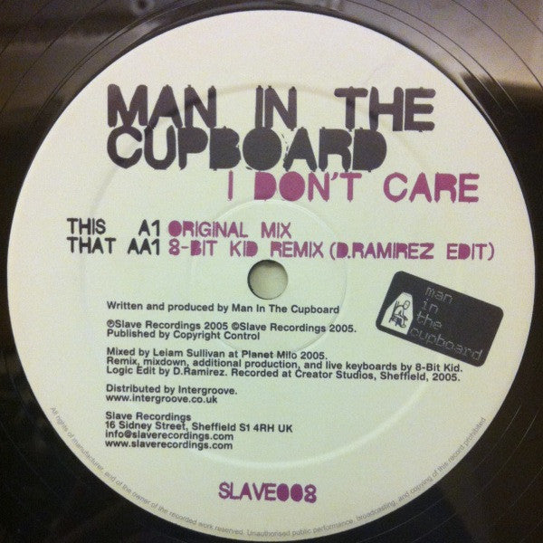 Man In The Cupboard : I Don't Care (12")