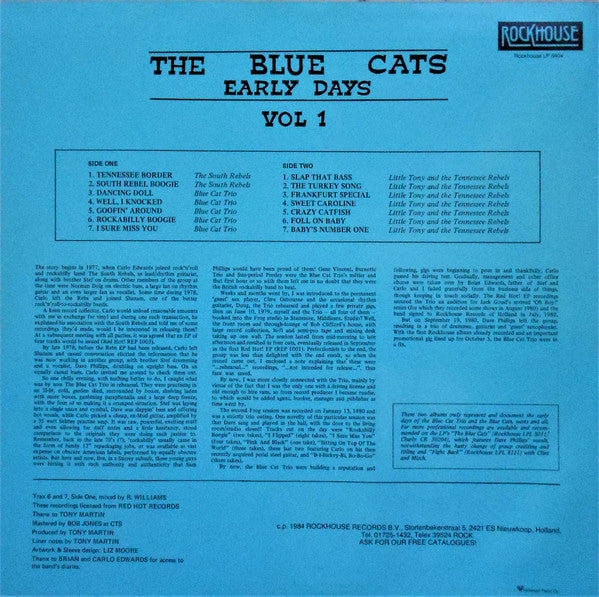Blue Cats : Early Days Vol. 1 (LP, Album)