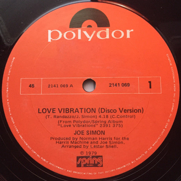 Joe Simon : Love Vibration (12")