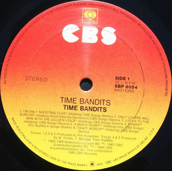 Time Bandits : Time Bandits (LP, Album)