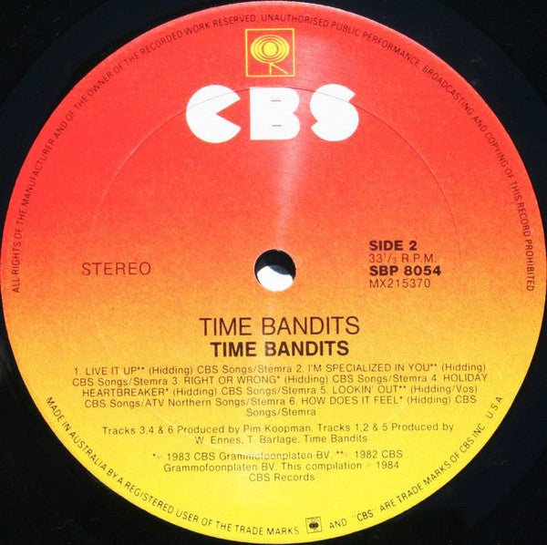 Time Bandits : Time Bandits (LP, Album)