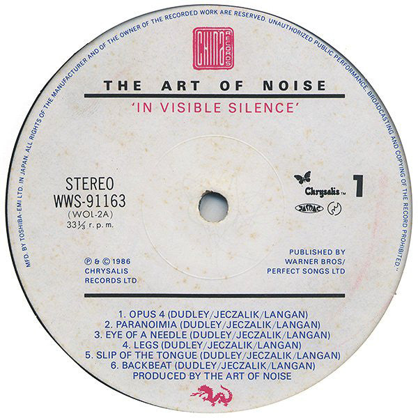 The Art Of Noise : In Visible Silence (LP, Album)