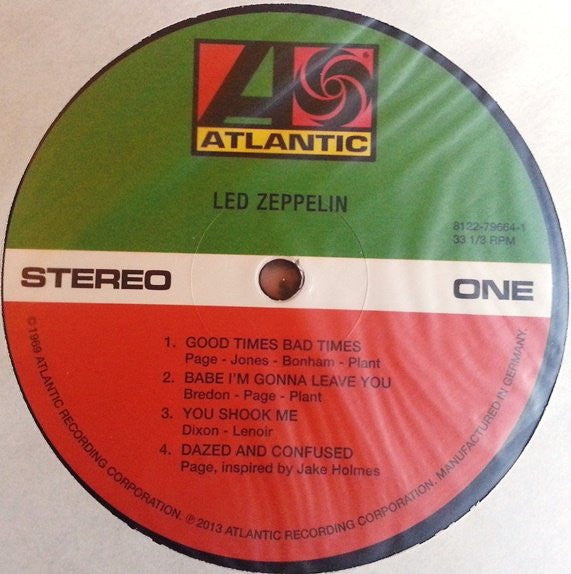 Led Zeppelin : Led Zeppelin (LP, Album, RE, RM, 180)