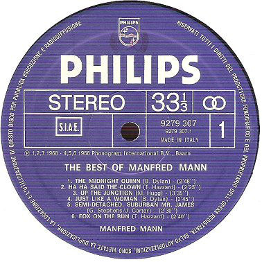 Manfred Mann : The Best Of Manfred Mann (LP, Comp)