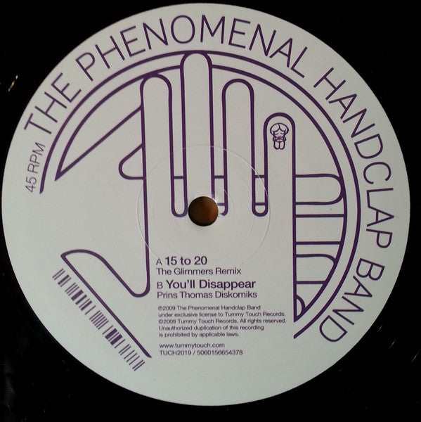 The Phenomenal Handclap Band : 15 To 20 (12", Single)