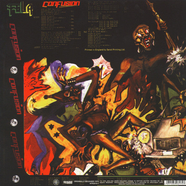 Fela Kuti & Africa 70 : Confusion (LP, Album, RE)