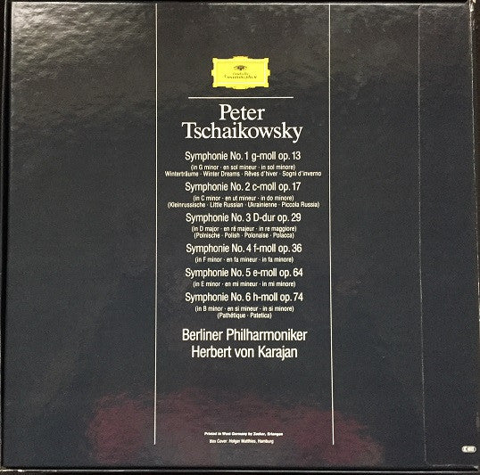 Pyotr Ilyich Tchaikovsky, Herbert von Karajan, Berliner Philharmoniker : 6 Symphonien (6xLP, Comp + Box)