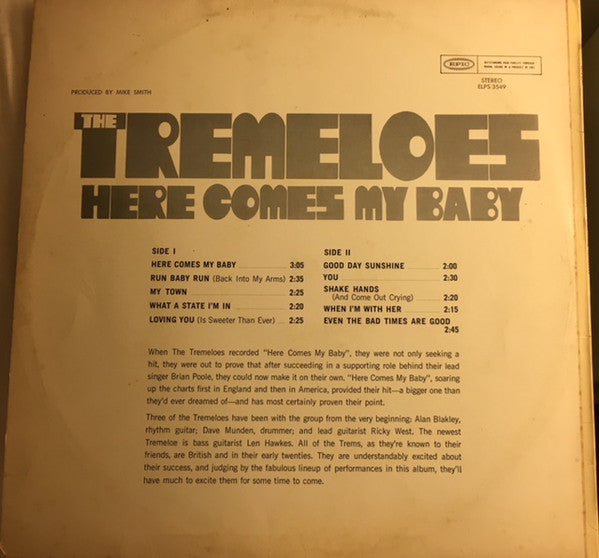 The Tremeloes : Here Come The Tremeloes (LP)