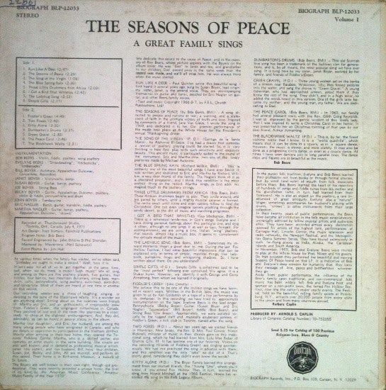 Various : The Seasons Of Peace (LP, Album)