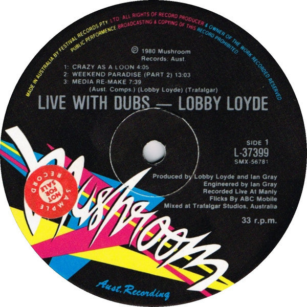 Lobby Loyde With Sudden Electric : Live With Dubs (LP, Album)