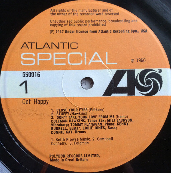 Coleman Hawkins : Get Happy (LP, Album, RE)