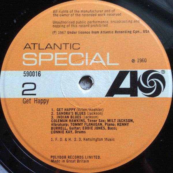 Coleman Hawkins : Get Happy (LP, Album, RE)